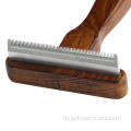 Деревянная расческа для домашних животных DeShedding Tool Dog Hair щетка